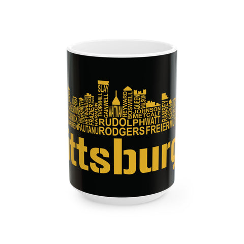 Pittsburgh Football Team Names -  Coffee Mugs (11oz, 15oz)