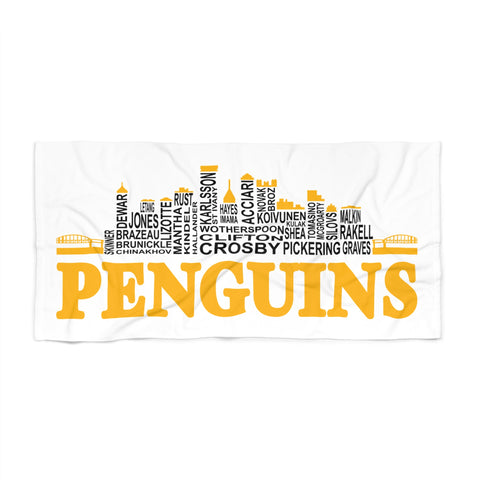 Pittsburgh Penguins City Roster - Beach Towel