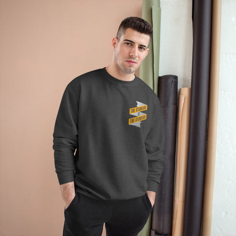 The Standard Is The Standard - Banner - Champion Crewneck Sweatshirt Sweatshirt Printify   