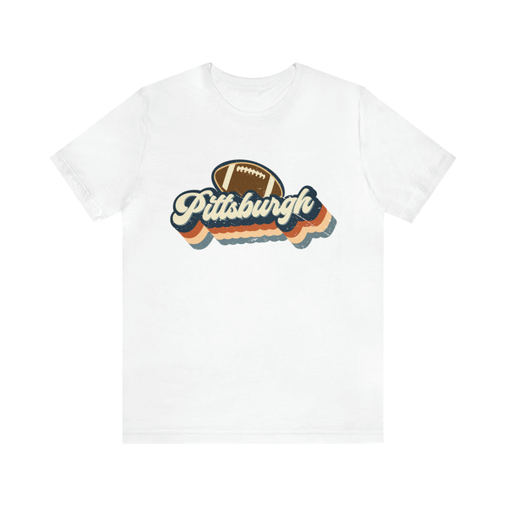 Retro Pittsburgh Football Shirt T-Shirt Printify White S 