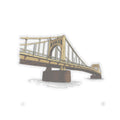 Roberto Clemente Bridge | Kiss-Cut Stickers Paper products Printify 3" × 3" Transparent