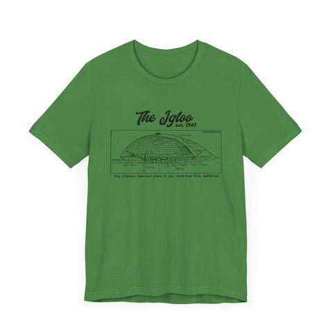 The Igloo - EST 1961 - Civic Arena - Retro Schematic - Short Sleeve Tee