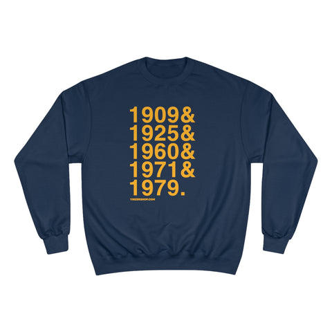 Pittsburgh Pirates World Series Ampersand - Champion Crewneck Sweatshirt Sweatshirt Printify Navy S 