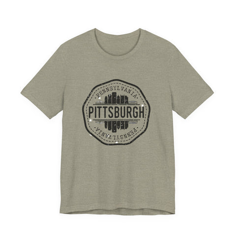 Pittsburgh City Stamp - Short Sleeve T-Shirt