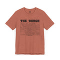 The 'Burgh Retro Map   - Short Sleeve Tee T-Shirt Printify Heather Clay S 