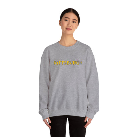 Pittsburgh Bubble Letters - Heavy Blend™ Crewneck Sweatshirt