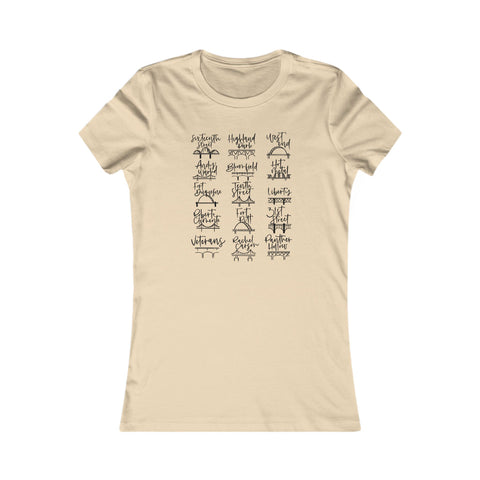 Pittsburgh Bridges Doodle - Women's Favorite Tee