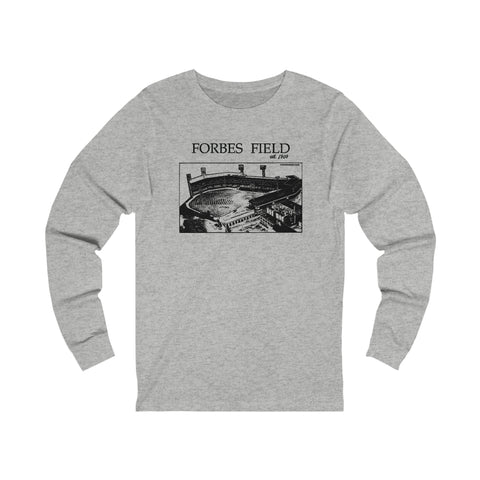 Forbes Field - 1909 - Retro Schematic - Long Sleeve Tee Long-sleeve Printify XS Athletic Heather 