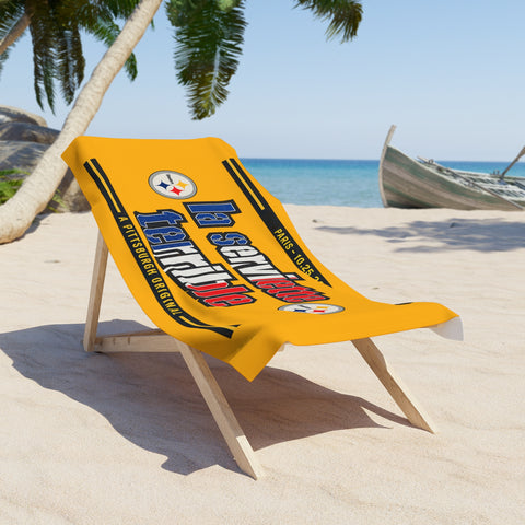 Pittsburgh Steelers French Flag Towel – "La Serviette Terrible" - Beach Towel