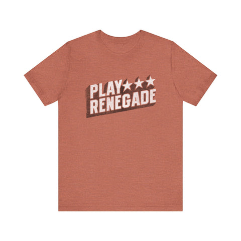 Play Renegade Pittsburgh Football - Short Sleeve Tee T-Shirt Printify Heather Clay S 