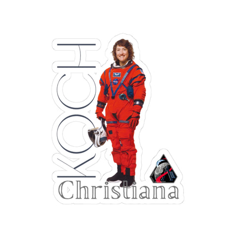 Artemis 2 Astronaut Christiana Koch Kiss-Cut Sticker — Space Suit Decorative Decal
