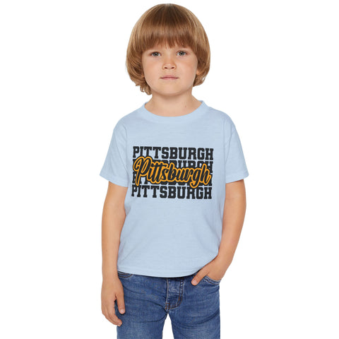 Pittsburgh Typography - Toddler T-Shirt