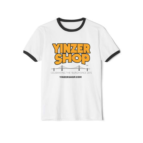 YinzerShop Serving Since 2015 - Next Level 3604 Unisex Cotton Ringer T-Shirt T-Shirt Printify White/Black XS