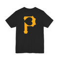 Heart of Pittsburgh - P for Pittsburgh Series - PRINT ON BACK - Short Sleeve Tee T-Shirt Printify   