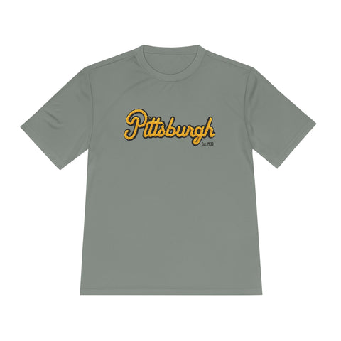Pittsburgh Faux Embroidery Unisex Moisture Wicking Tee