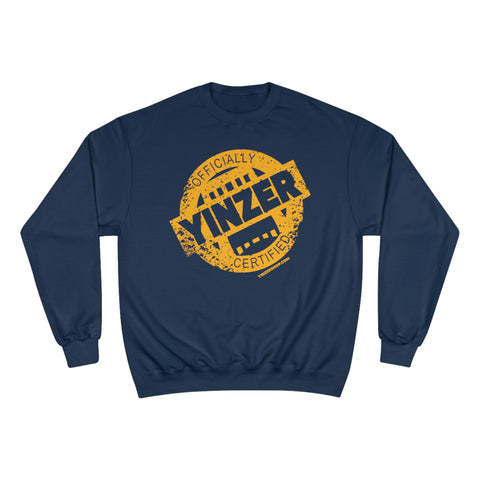 Certified Yinzer - Champion Crewneck Sweatshirt Sweatshirt Printify Navy S 