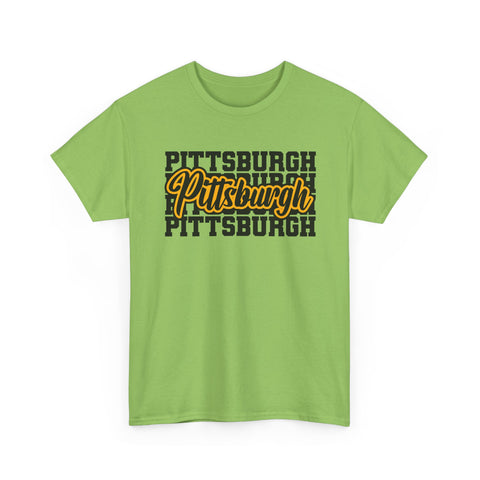 Pittsburgh Typography - Unisex Heavy Cotton Tee