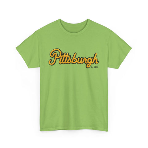 Pittsburgh Faux Embroidery Unisex Heavy Cotton Tee
