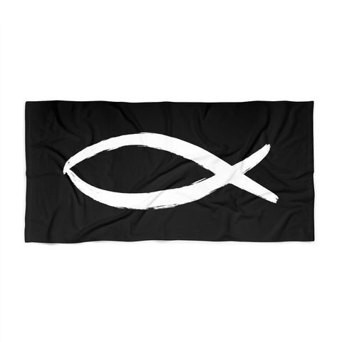 Christianity Fish Symbol - Beach Towel