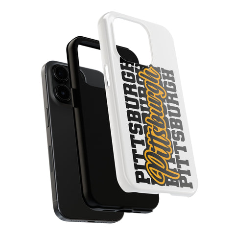 Pittsburgh Typography - iPhone Phone Case Mate Tough