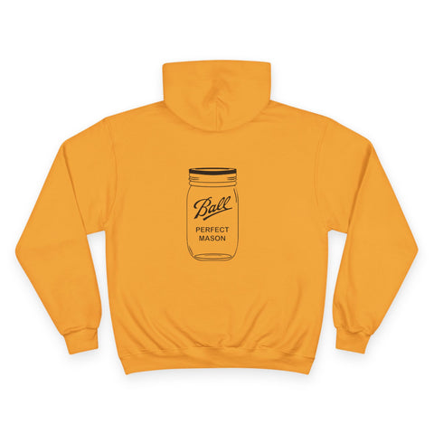 Mason Jar - Print on back - Champion Hoodie