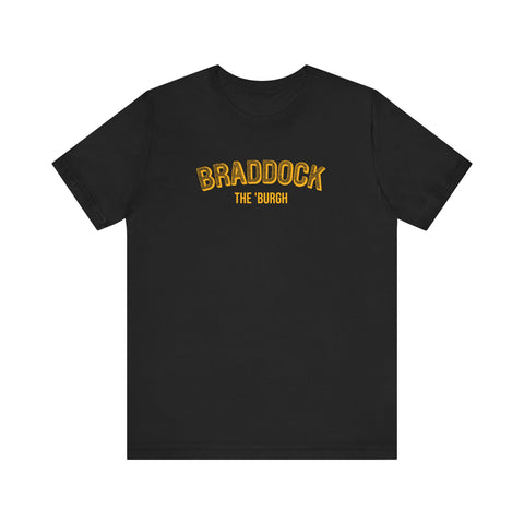 Braddock - The Burgh Neighborhood Series - Unisex Jersey Short Sleeve Tee T-Shirt Printify Black S 