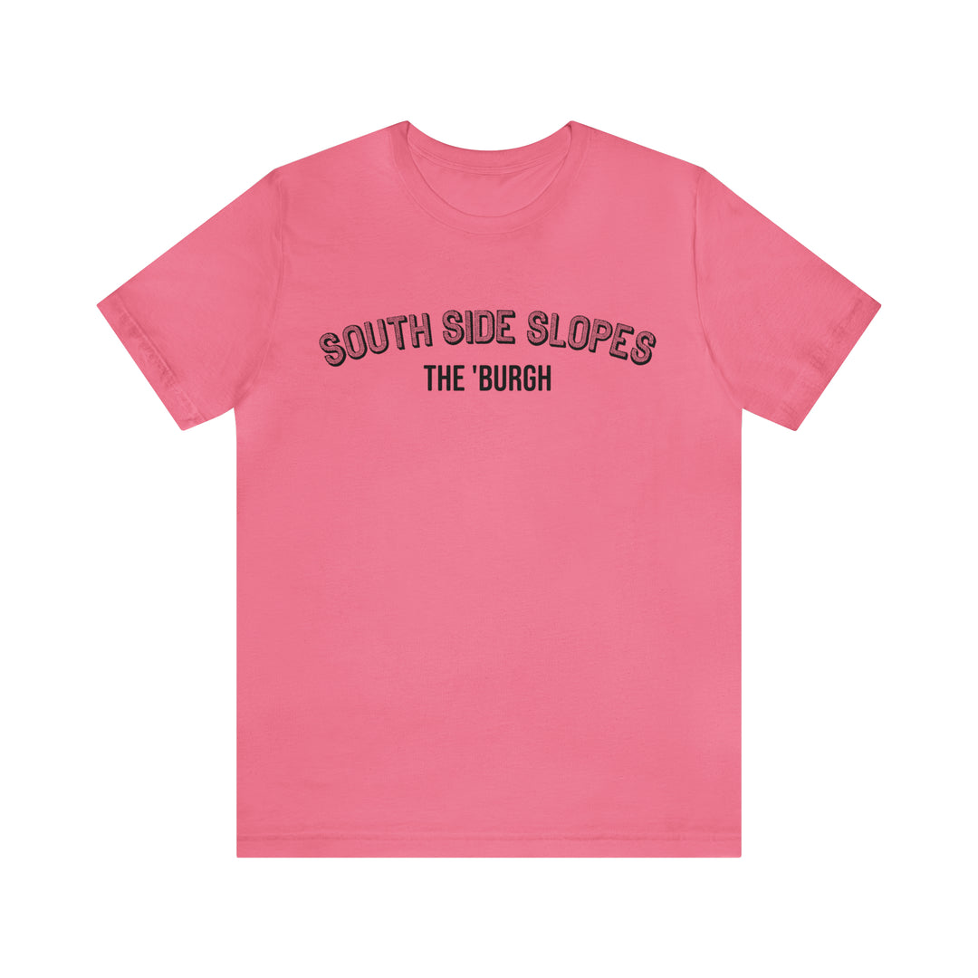 South Side Slopes - The Burgh Neighborhood Series - Unisex Jersey Short Sleeve Tee T-Shirt Printify Charity Pink M 