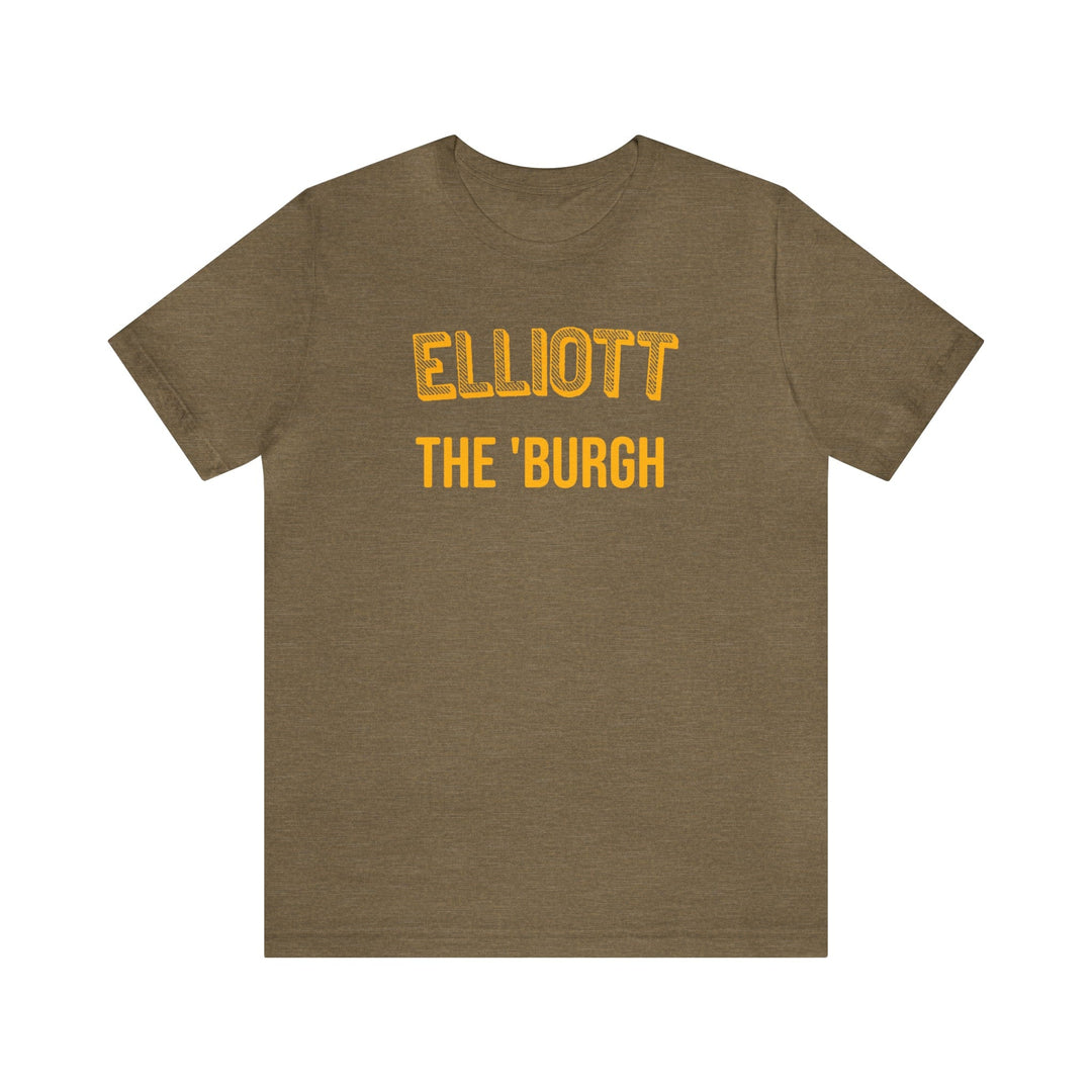 Elliott  - The Burgh Neighborhood Series - Unisex Jersey Short Sleeve Tee T-Shirt Printify Heather Olive S 