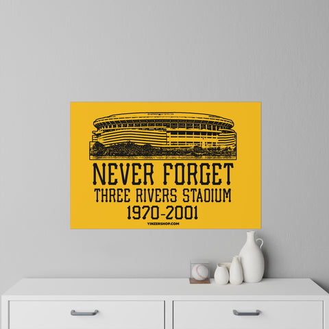 Pittsburgh Never Forget Three River Stadium - Wall Decal Wall Decal Printify 36" x 24"  