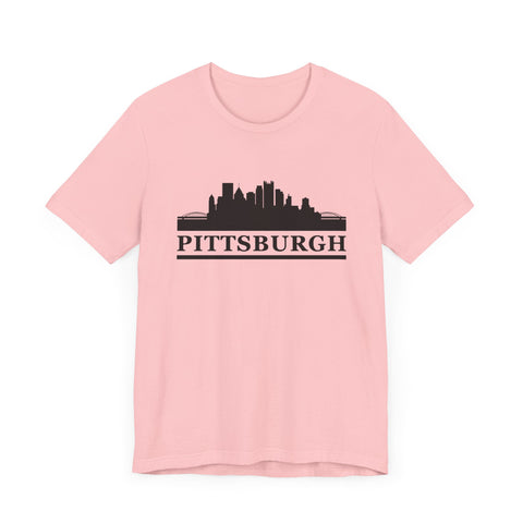 Pittsburgh Downtown Skyline Design T-Shirt  - Unisex bella+canvas 3001 T-Shirt Printify   