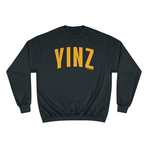 Yinz - Champion Crewneck Sweatshirt Sweatshirt Printify Black S 