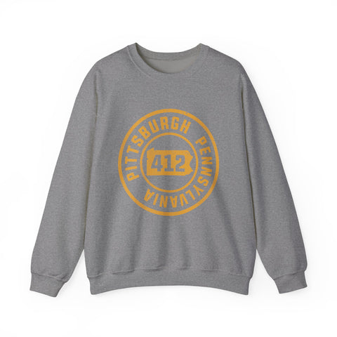 412 Pittsburgh Stamp - Heavy Blend™ Crewneck Sweatshirt