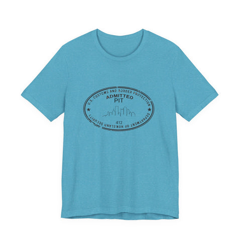 Pittsburgh Border Stamp - Short Sleeve T-Shirt