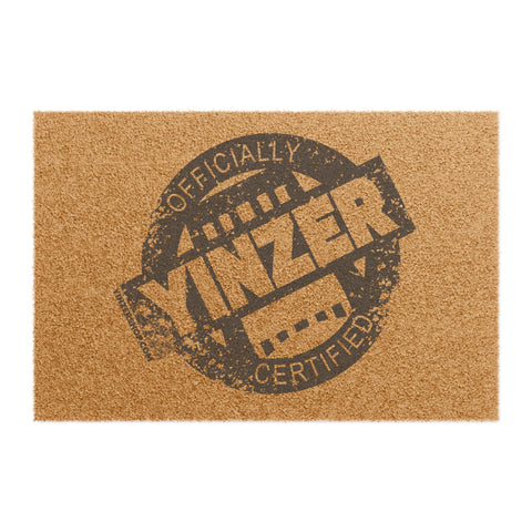 Doormat — "Officially Yinzer Certified" Rustic Pittsburgh Welcome Mat