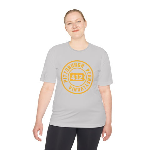 412 Pittsburgh Stamp - Sport-Tek Unisex Moisture Wicking Tee