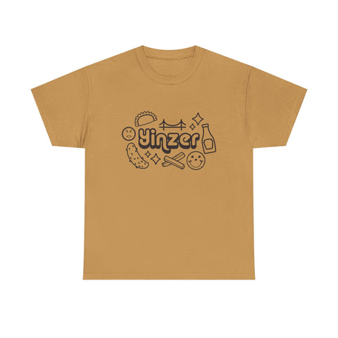 Yinzer Icon Doodles - Unisex Heavy Cotton Tee
