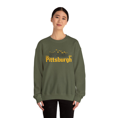 Pittsburgh Football Team Names - Heavy Blend™ Crewneck Sweatshirt