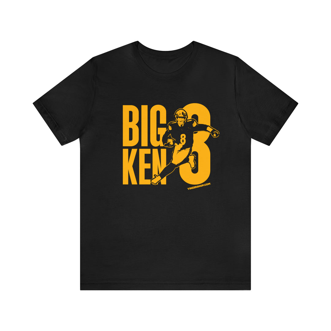 Kenny Pickett Big Ken #8 - Short Sleeve Tee T-Shirt Printify Black S 