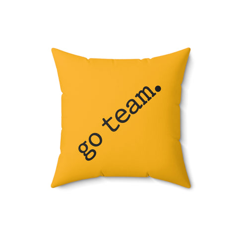 Go Team Pillow — Yellow Cheer Decorative Throw Pillow