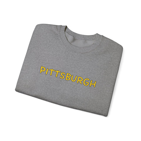 Pittsburgh Bubble Letters - Heavy Blend™ Crewneck Sweatshirt