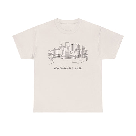 Monongahela River Skyline - Unisex Heavy Cotton Tee