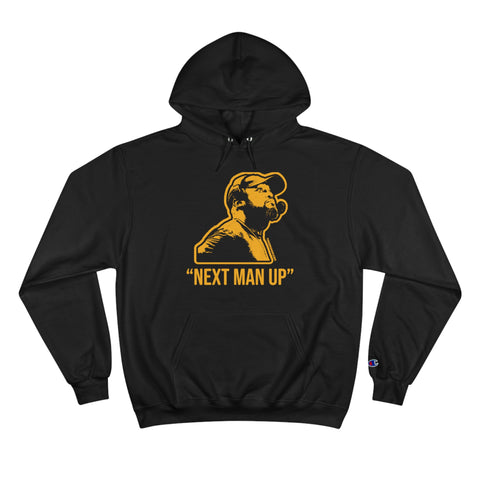 Next Man Up - Tomlin Quote - Champion Hoodie Hoodie Printify Black S 