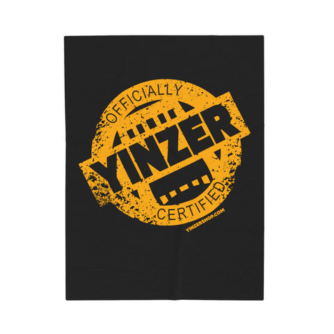 Certified Yinzer Stamped Design Velveteen Plush Blanket Blanket Printify 30" × 40"  