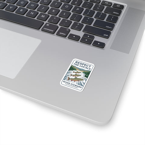 Respect The Locals River Steward Sticker | Protect Our National Parks, Vintage Outdoor