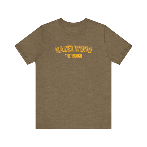 Hazelwood  - The Burgh Neighborhood Series - Unisex Jersey Short Sleeve Tee T-Shirt Printify Heather Olive S 