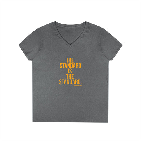 The Standard is the Standard - Ladies' V-Neck T-Shirt V-neck Printify S Graphite Heather