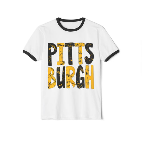 Painted Pittsburgh - Unisex Cotton Ringer T-Shirt