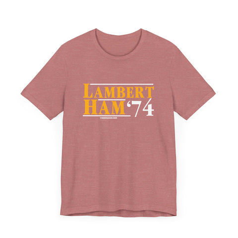 Lambert Ham '74 - Election - Short Sleeve Tee T-Shirt Printify Heather Mauve XS