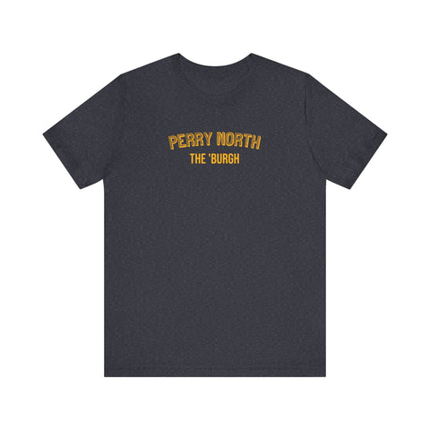 Perry North - The Burgh Neighborhood Series - Unisex Jersey Short Sleeve Tee T-Shirt Printify Heather Navy XS 