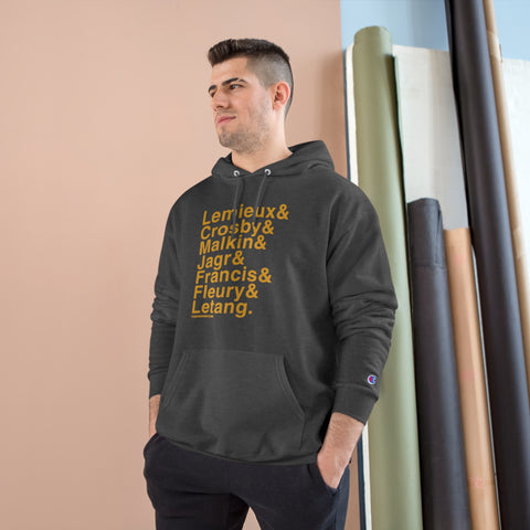 Famous Pittsburgh Penguins Ampersand - Champion Hoodie Hoodie Printify   